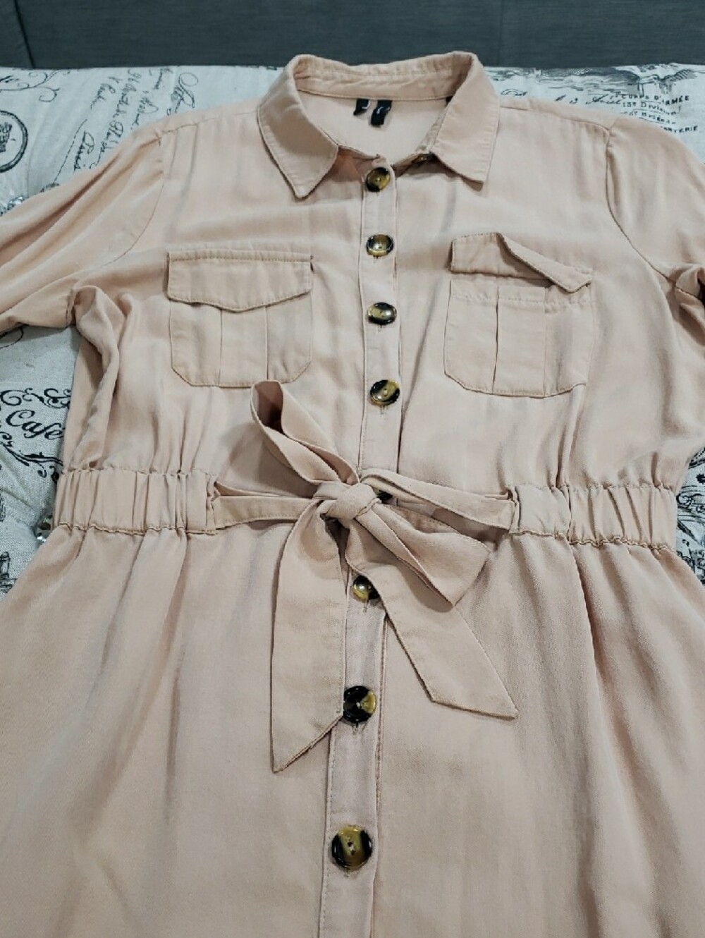 🇨🇦  Vero Moda Button-Up 3/4 Sleeves Shirt Dress - Picture 6 of 16